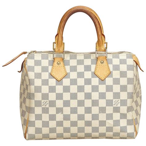 louis vuitton white damier speedy|speedy 25 louis vuitton bag.